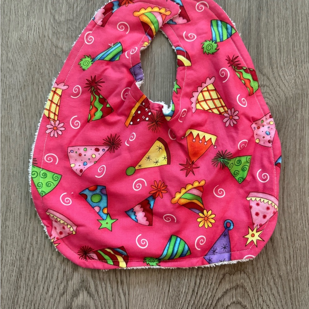 Colorful Party Hat Baby Bib